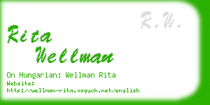 rita wellman business card